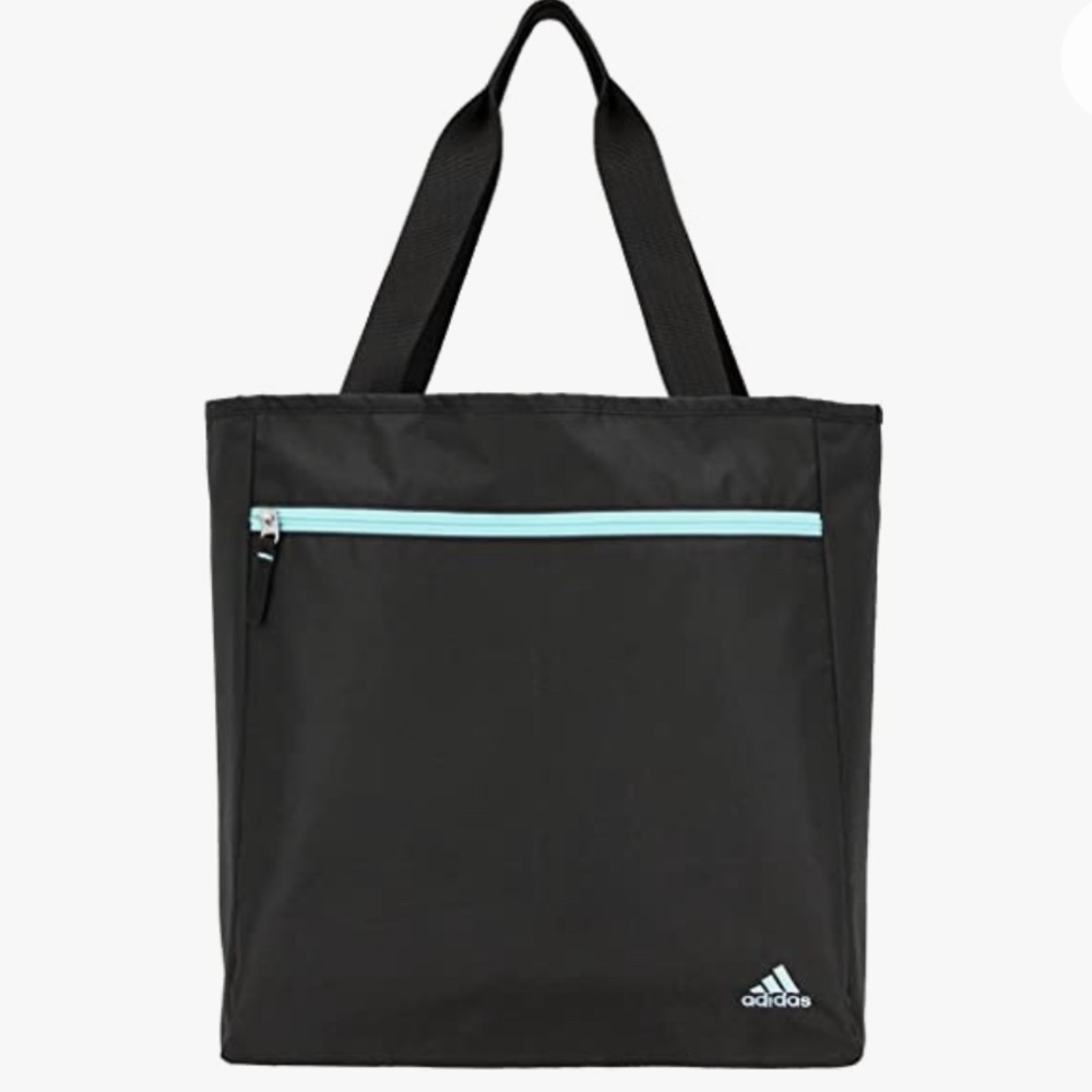 ADIDAS Studio II Tote Bag - REVERSIBLE Color: Onix Jersey/Black/Energy Aqua